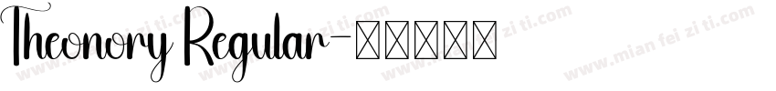 Theonory Regular字体转换